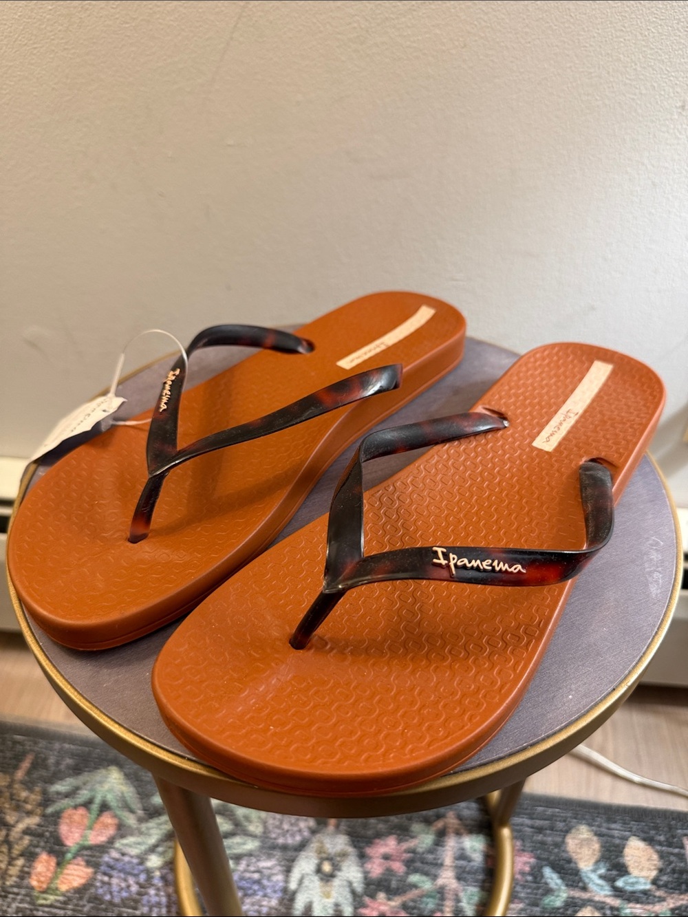 Ipanema brown Flip Flops with tortoise